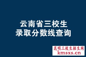 云南省录取分数线查询